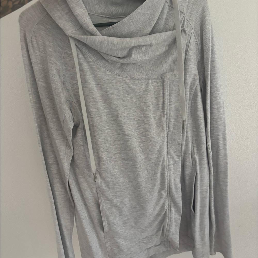 Lululemon Gray Cowl a-line sweatshirt/jacket